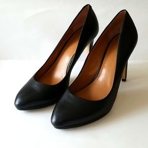 Banana Republic Black Leather Heels Pumps Size 10